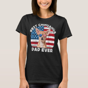 Camiseta Melhor Pai Chihuahua Homem Brown Chiwawa Americano