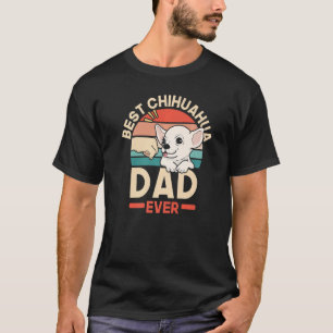 Camiseta Melhor Pai Chihuahua Proprietário de Cachorros Pup