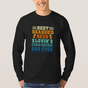 Camiseta Melhor Pai com Barba Amante de Cerveja Pastor Alem
