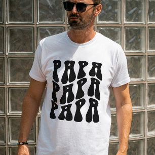 Camiseta Melhor Pai com Onda Retroativa - Engraçado Present