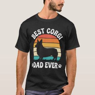 Camiseta Melhor Pai Corgi de Sempre Cachorro Retro