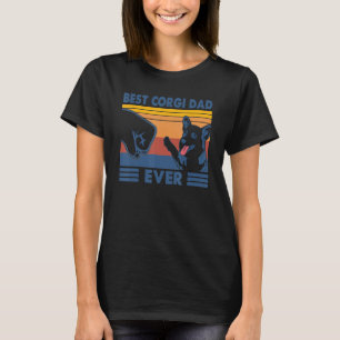 Camiseta Melhor Pai Corgi de Todos os Tempos Vintage Soco C
