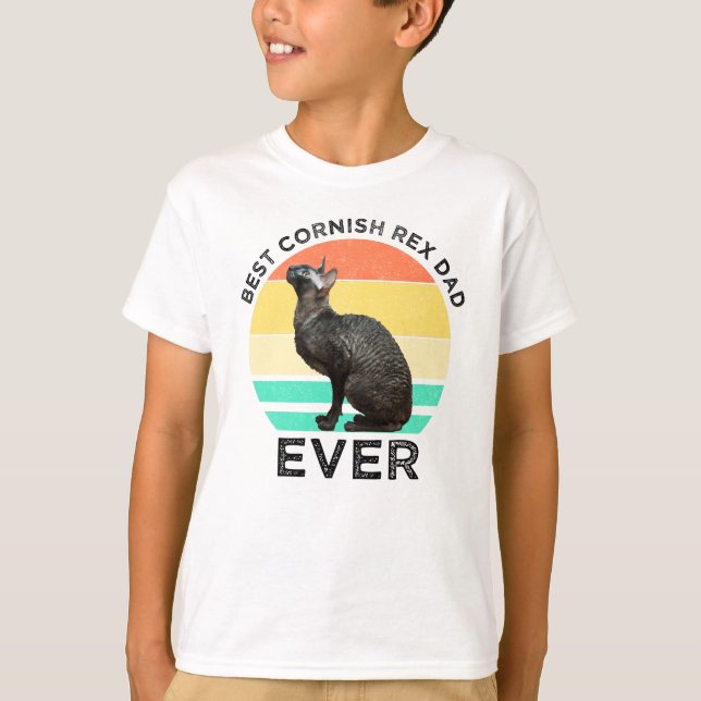 Camiseta Melhor Pai Cornish Rex de Todos (Frente)