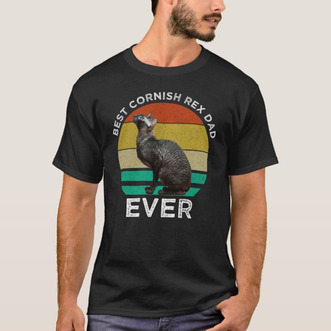 Camiseta Melhor Pai Cornish Rex de Todos (Frente)