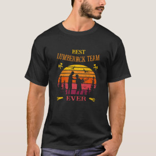 Camiseta Melhor Pai Da Equipe Lumberjack E Filho Chainsaw P