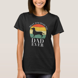 Camiseta Melhor Pai Dachshund Do Mens Nunca Vintage Doxie W