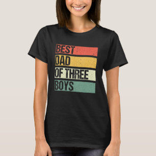 Camiseta Melhor Pai De 3 Três Rapazes Pais Pai Da