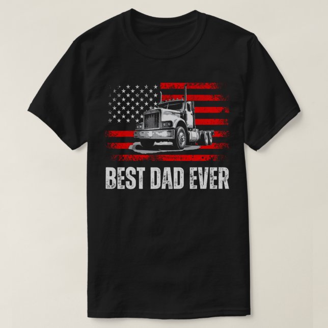 Camiseta Melhor Pai De Bandeira Americana Melhor Pai De Cam (Frente do Design)