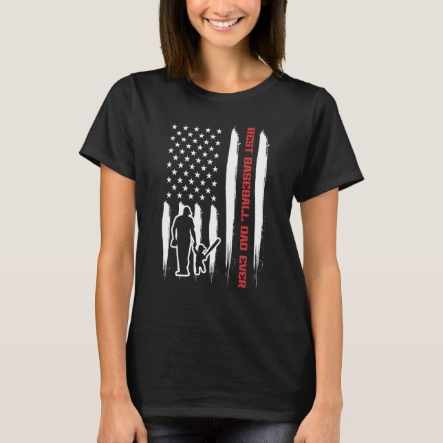 Camiseta Melhor Pai De Baseball Do Mens (Frente)
