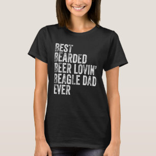 Camiseta Melhor Pai de Beagle Amante de Cerveja Barbudo Hom
