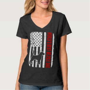 Camiseta Melhor Pai de Beagle do Mundo Bandeira Americana