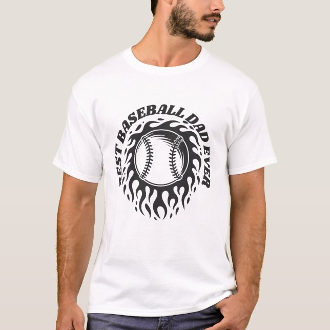 Camiseta Melhor pai de beisebol (Frente)