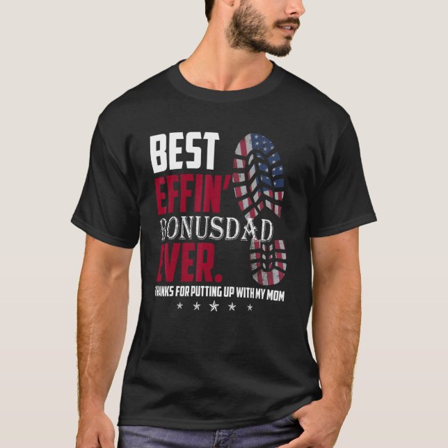 Camiseta Melhor Pai De Bônus Da Eficiência Para Obrigados D (Frente)