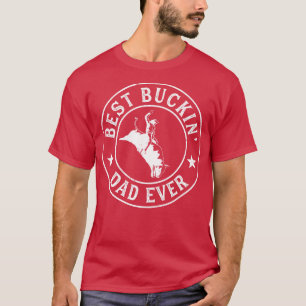 Camiseta Melhor Pai de Buckboy Rodeo Piloto de Touro de Cow