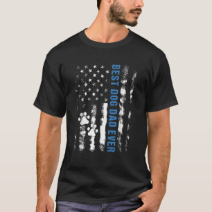 Camiseta Melhor Pai de Cachorro Alguma Vez Americana Bandei