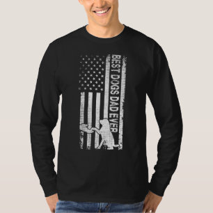 Camiseta Melhor Pai De Cachorro Alguma Vez Com Bandeira Ame
