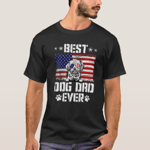 Camiseta Melhor Pai de Cachorro Alguma Vez Maltês Bandeira