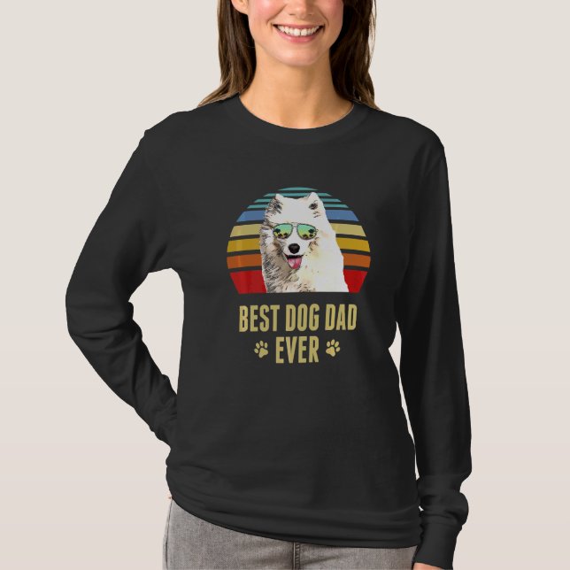 Camiseta Melhor Pai De Cachorro Alguma Vez Retro Sunset (Frente)