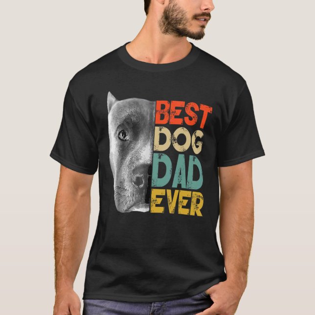 Camiseta Melhor Pai De Cachorro Alguma Vez Retrocetro Para  (Frente)