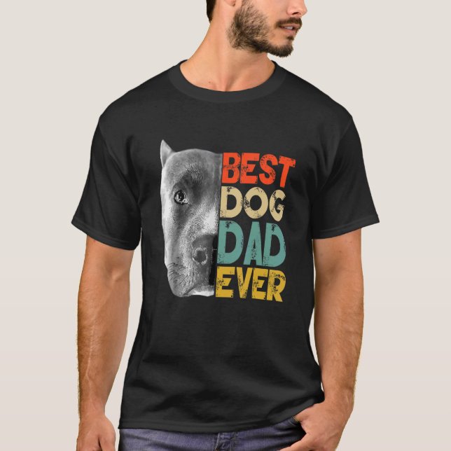 Camiseta Melhor Pai De Cachorro Alguma Vez Retrocetro Para  (Frente)