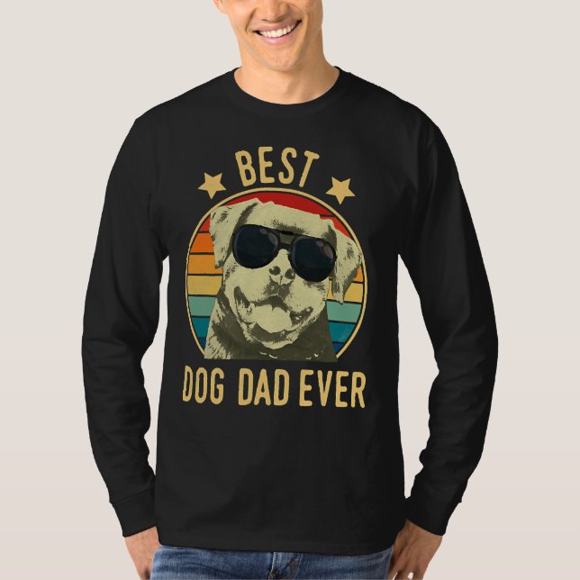 Camiseta Melhor Pai De Cachorro Alguma Vez Rottweilers Pai  (Frente)