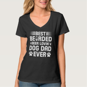Camiseta Melhor Pai de Cachorro Amante de Cerveja Barbudo d