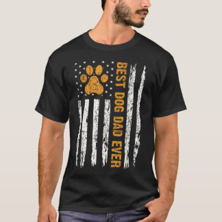 Camiseta Melhor Pai de Cachorro Americano Bandeira dos EUA
