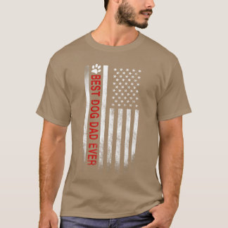 Camiseta Melhor Pai de Cachorro Americano Presente da Bande