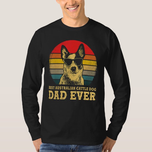 Camiseta Melhor Pai De Cachorro Australiano De Cachorro Ret (Frente)