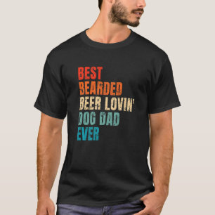 Camiseta Melhor Pai de Cachorro Barbudo Amante de Cerveja d