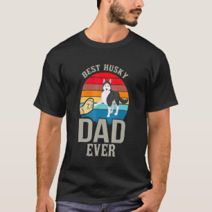 Camiseta Melhor Pai De Cachorro Da Sibéria Husky Pai D