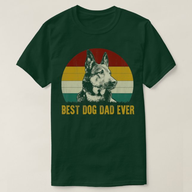 Camiseta Melhor Pai De Cachorro De German shepherd De Pais  (Frente do Design)