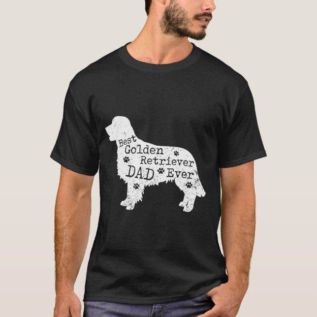 Camiseta Melhor Pai De Cachorro De Retriever De Ouro (Frente)