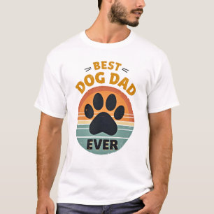 Camiseta Melhor Pai de Cachorro de Todos os Tempos Vintage 