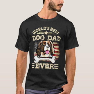 Camiseta Melhor Pai De Cachorro Do Mundo Com Osso E Um Amer