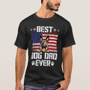 Camiseta Melhor Pai de Cachorro do Mundo Pastor Alemão Band