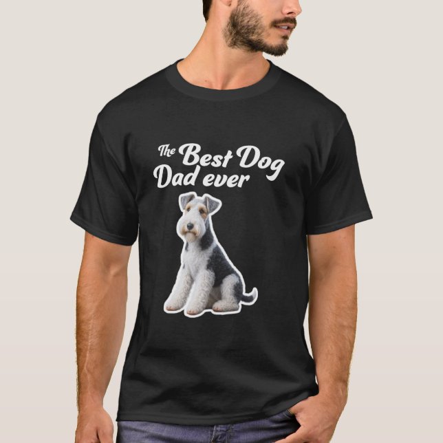 Camiseta Melhor Pai De Cachorro - Fio Fox Terrier (Frente)