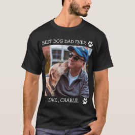 Camiseta Melhor Pai De Cachorro Foto Personalizada T-Shi De