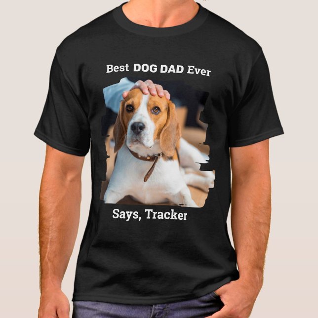 Camiseta Melhor Pai De Cachorro Já Foto Personalizada De Pe (Criador carregado)