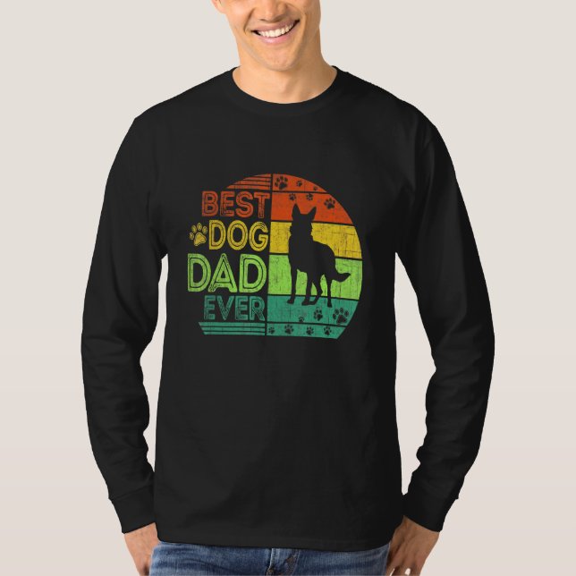 Camiseta Melhor Pai De Cachorro Já German shepherd Pais De  (Frente)
