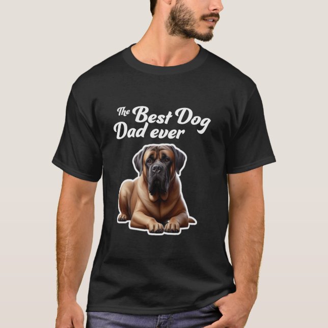 Camiseta Melhor Pai De Cachorro - Mastiff (Frente)