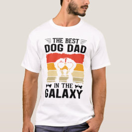 Camiseta *Melhor Pai de Cachorro na Arte Digital Galáxia