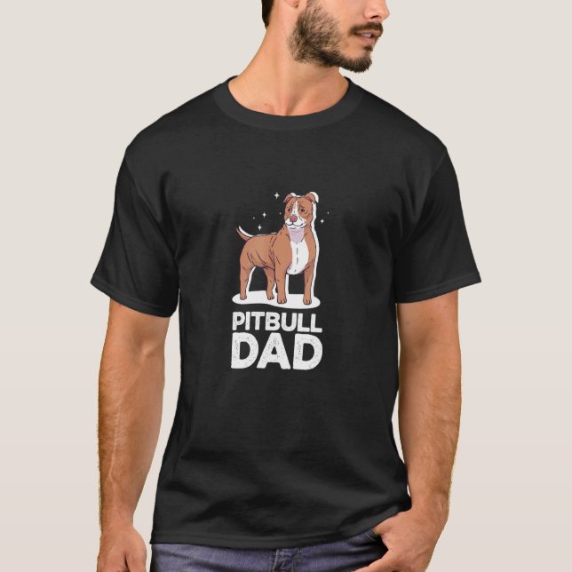 Camiseta Melhor Pai de Cachorro Pitbull para Meninos em qua (Frente)