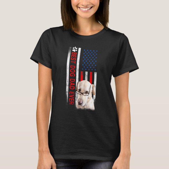 Camiseta Melhor Pai De Cachorro Que Nunca Bandeira Para O M (Frente)