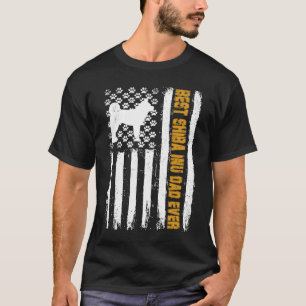 Camiseta Melhor Pai de Cachorro Shiba Inu Já Bandeira Ameri