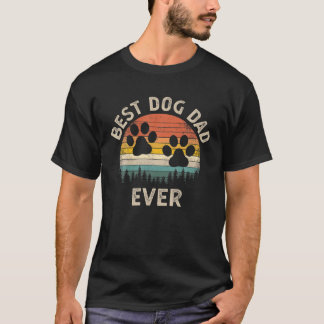 Camiseta Melhor Pai De Cães Alguma Vez Vintage Dia de os pa