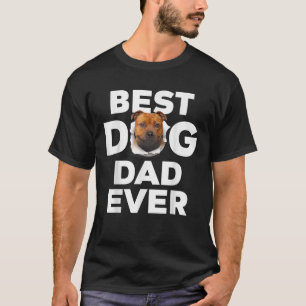 Camiseta Melhor Pai De Cães De Staffordshire Bull Terrier L