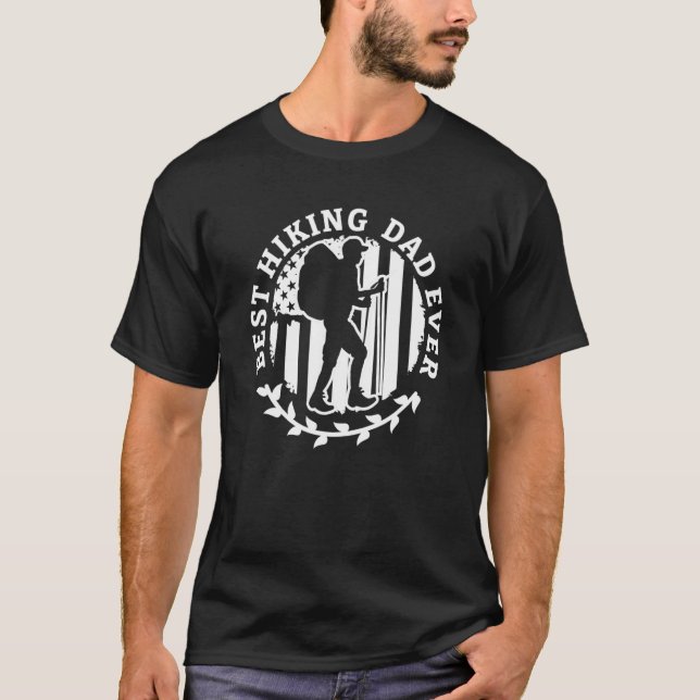 Camiseta Melhor Pai De Caminho De Passagem De Hiker Ao Exte (Frente)