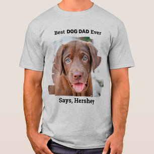 Camiseta Melhor Pai De Cão Alguma Vez Foto Personalizada D