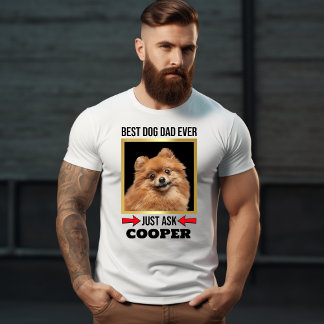 Camiseta Melhor Pai De Cão Alguma Vez Personalizado Foto De